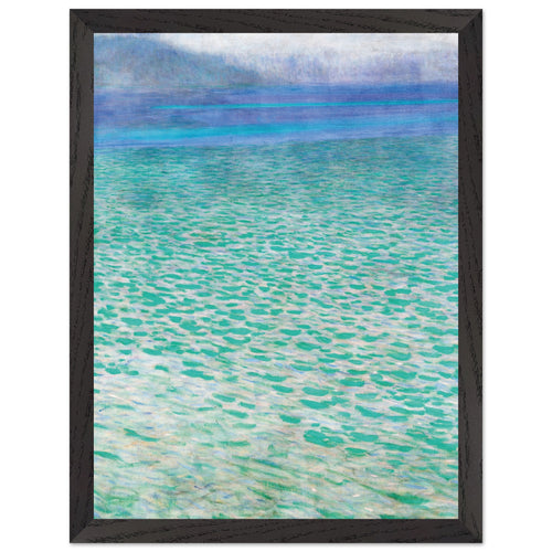Artfulprints Poster met Lijst Gustav Klimt - Attersee   - 30x40 cm - Turquoise