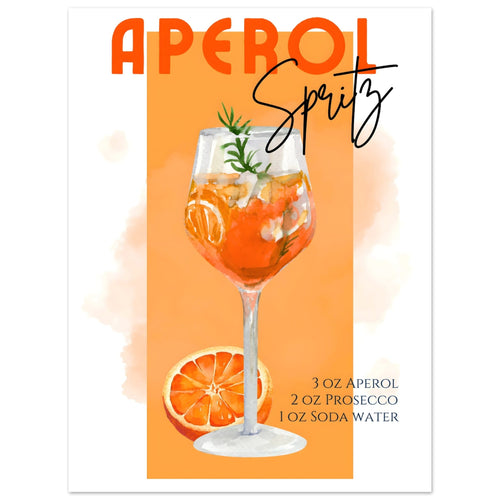Artfulprints  Aperol Spritz - Orange   poster 30x40 cm - vtwonen shop