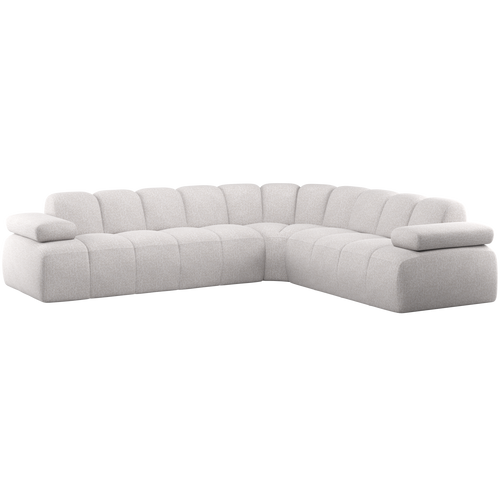 WOOOD hoekbank rechts Mojo - Bouclé - Ecru Melange - 74x310x230