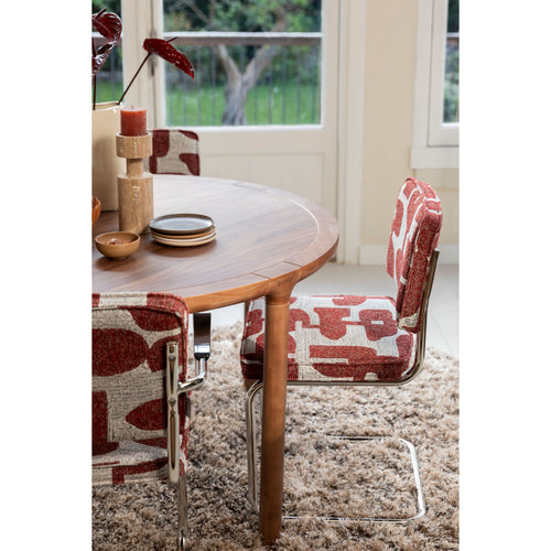 Zuiver Ridge Deco Symbols Eetkamerstoelen Rood - Set van 2