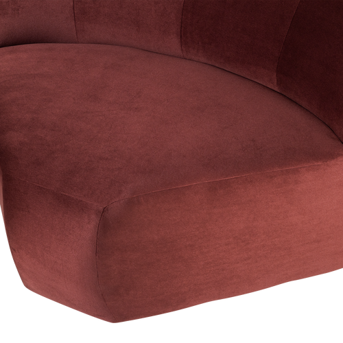 WOOOD hoekelement rond Mojo Base - Velvet - Kastanjebruin - 74x110x110