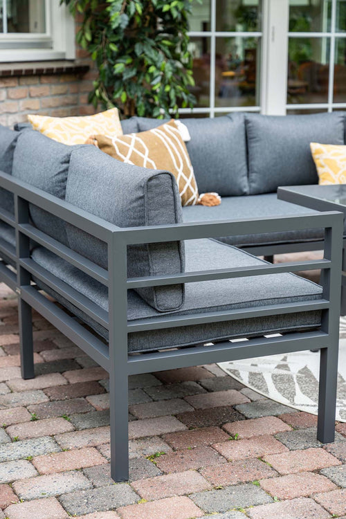 Bleco lounge-diningset - carbon black/reflex black - 7 personen - vtwonen shop