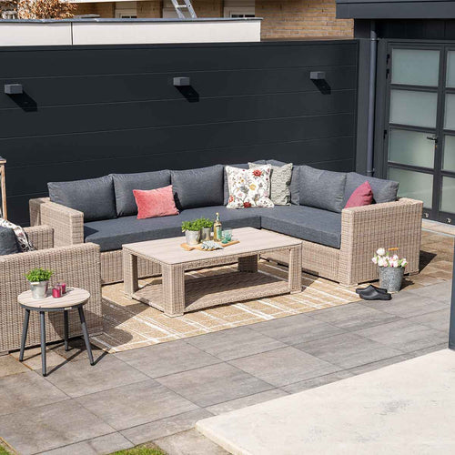 Garden Impressions loungebank Tennessee vintage willow - 2-delig rechts - vtwonen shop