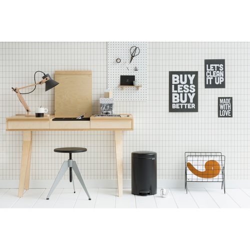 Brabantia NewIcon Pedaalemmer, 12 liter, kunststof binnenemmer - Matt Black