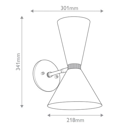 Einzelstrahler Modern Champagner Bronze, Schwarz 2x E27