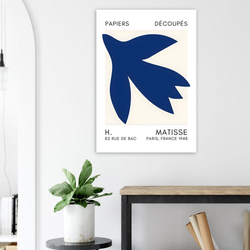 Artfulprints  Matisse – Shapes in the air navy blue   poster 70x100 cm