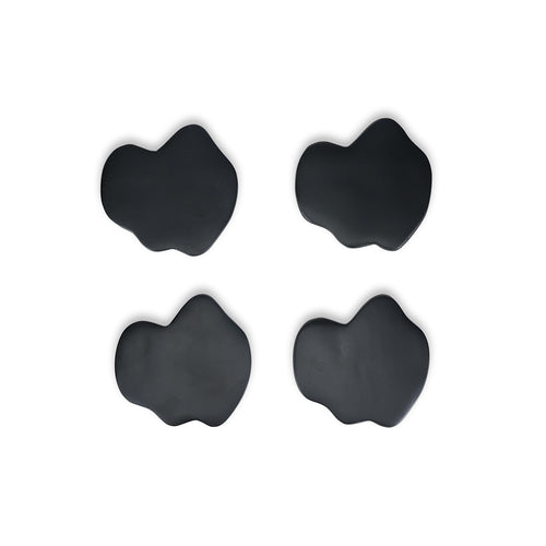 S|P Collection - Glasonderzetter organisch zwart Charm - Set van 4