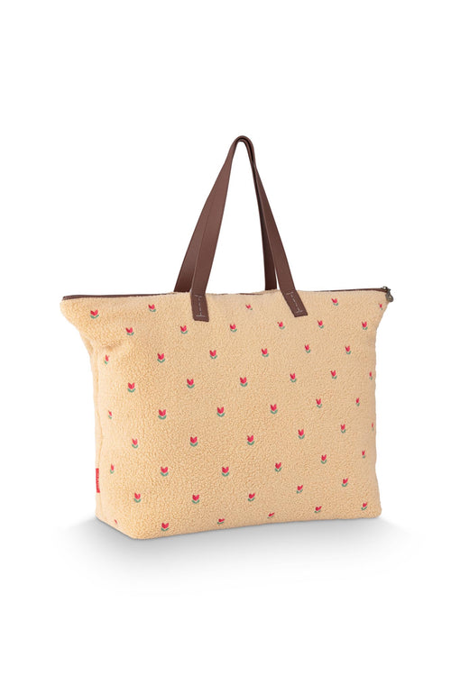 Pip Studio Tilda Tote Bag Large Teddy Dames - Zand - 66x20x44 cm