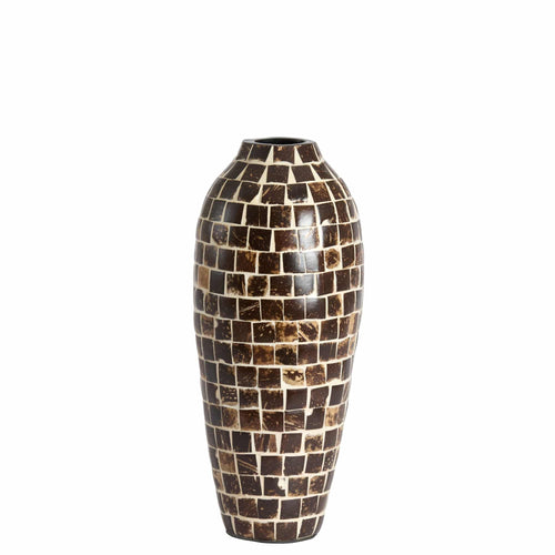 Light & Living vaas Tudela - bruin - Ø17cm