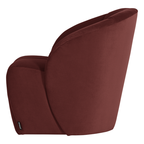 WOOOD draaifauteuil Mojo - Velvet - Kastanjebruin - 75x68x77