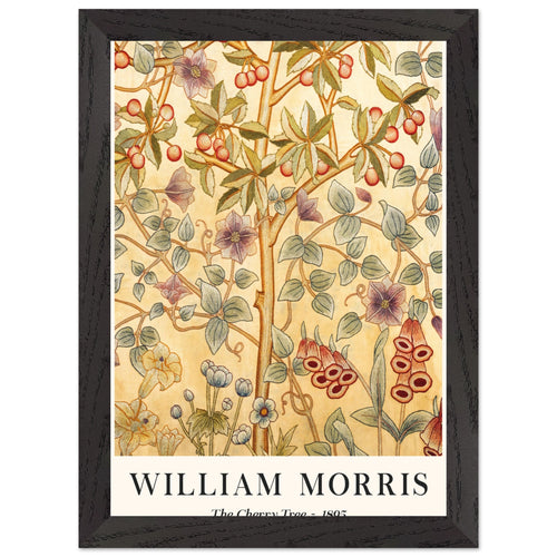 Artfulprints Poster met Lijst William Morris - The cherry tree 1895 II   - A4 21x29.7 cm - Meerkleurig
