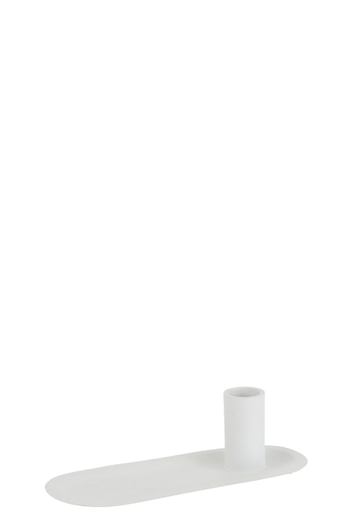 J-Line kaarshouder Plateau - ijzer - wit - 2 stuks