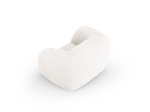 Cosmopolitan Design Fauteuil Essen boucle, wit - 95x130x86cm