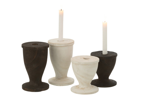 J-Line kaarshouder - hout - zwart - large