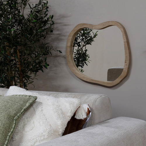 Giga Meubel Spiegel Eef - Organisch - Naturel - 60cm - vtwonen shop