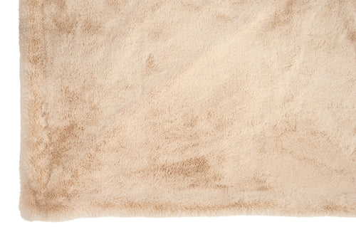 J-Line plaid Cutie - fleece deken – polyester – lichtcamel - 180 x 30 cm - vtwonen shop