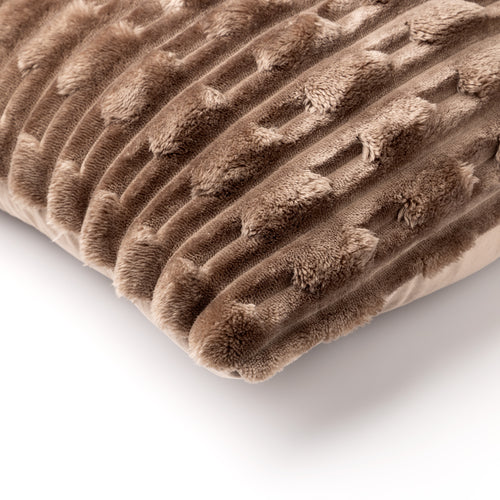 LUCA - kussenhoes 45x45 cm - gerecycled - bontlook - Driftwood - taupe