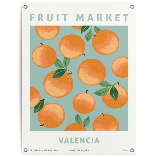 Reinders Oranges tuinposter -  oranje - tuin - 80x60cm