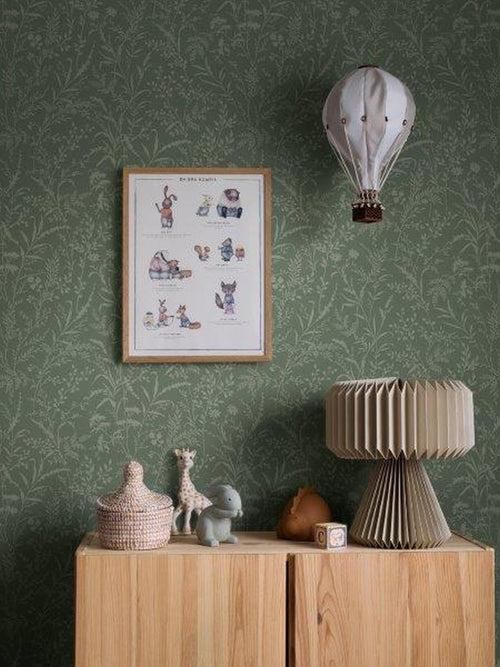 Borastapeter behang veldbloemen groen - 53 cm x 11.2 m - 660130 - vtwonen shop