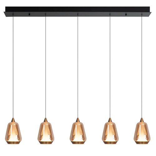 Highlight hanglamp Tromba - 5 lichts - 108  x 155   cm - amber zwart - vtwonen shop