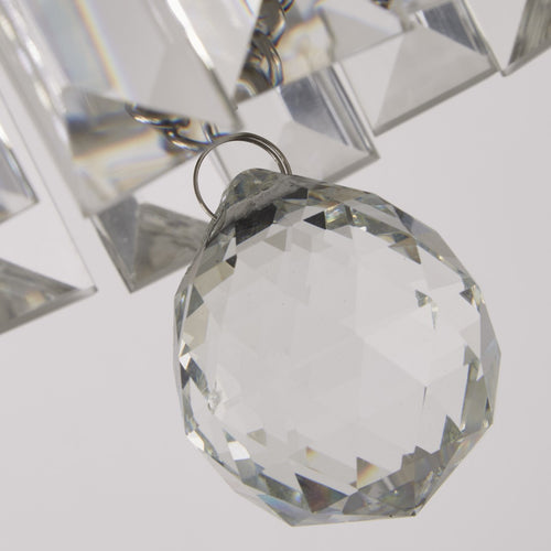 Empire 4-lichts plafondlamp, chroom en helder glas, IP44