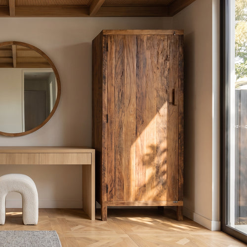 Raw Materials Farmwood  opbergkast - FSC-gerecycled hout - 80x40x180 cm