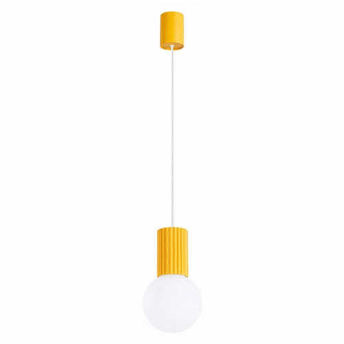 Sollux Lighting Hanglamp HALO 1 geel - 12x12x120cm