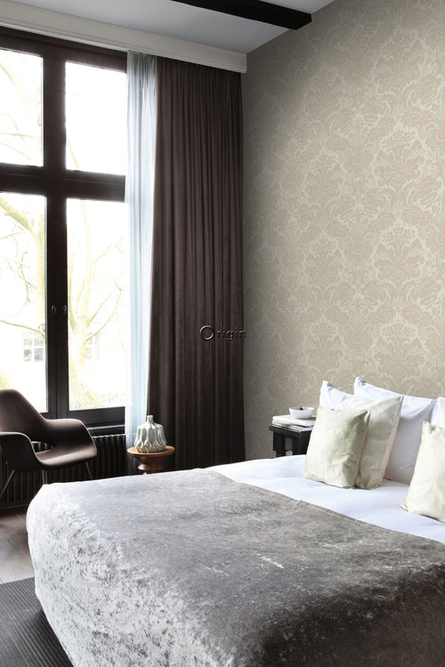 Origin Wallcoverings behang ornamenten donker beige - 53 cm x 10,05 m - 347038 - vtwonen shop