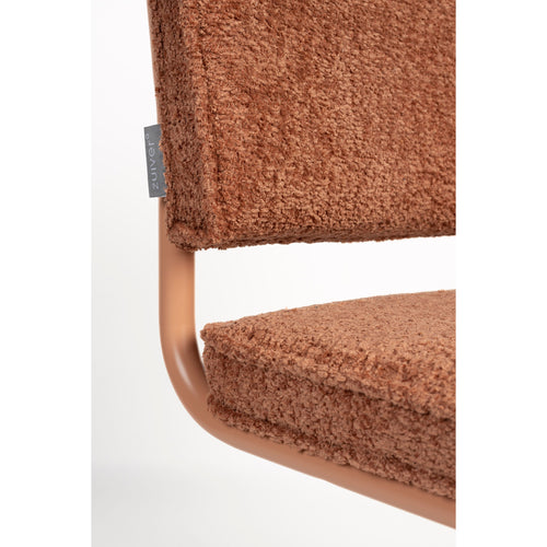 Zuiver Ridge Soft Eetkamerstoelen  Terracotta - Set van 2 - vtwonen shop