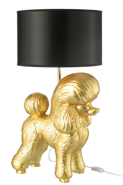 J-Line lamp Hond Poodle - polyresin - goud