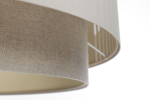 bpskoncept hanglamp Lami Line - linnen & crème - Ø50 cm