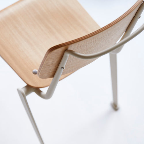 Tikamoon Stoel van essenhout en crèmekleurig metaal - Beige - vtwonen shop