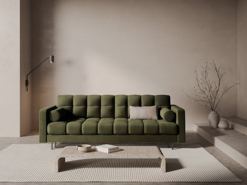 Cosmopolitan Design Slaapbank met opbergdoos Bali 3-zits, flueel groente - 84x222x105cm
