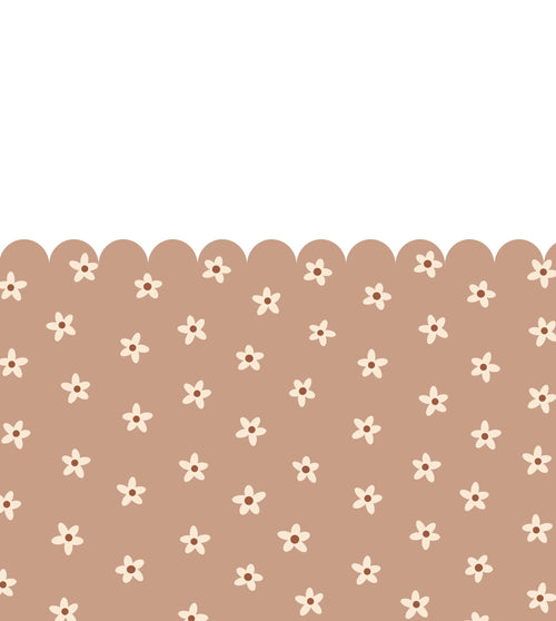 ESTAhome fotobehang madeliefjes terracotta roze - 2.5 x 2.79 m - 159602