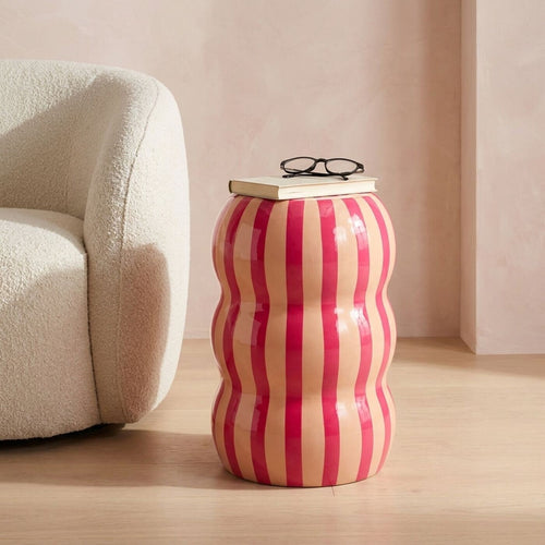 Kare Design Bijzettafel Candy Ø30cm roze en beige
