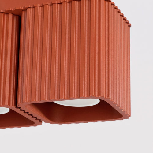 Sollux Lighting Plafondlamp RIFF 2 rode oker GU10 - 20,5x10x12cm