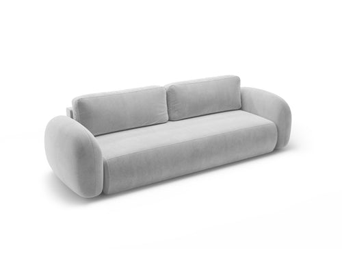 Cosmopolitan Design Slaapbank met opbergdoos Tonale 3-zits, flueel grijs - 105x262x88cm