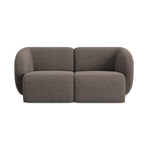 LaMiaSofa Tweezits modulaire bank Cervo - bouclé - chocolade - 174x94x75