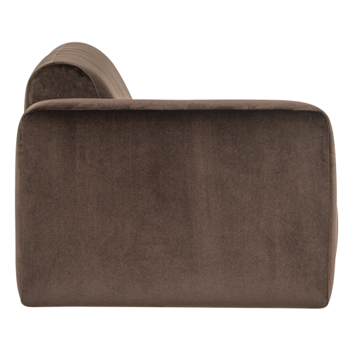 WOOOD 1,5-zits bank arm links Mojo Base - Velvet - Bruin - 74x145x97