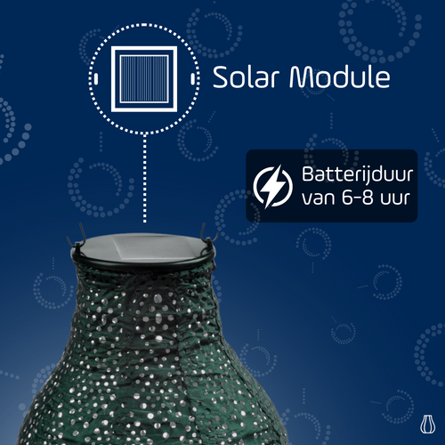 Lumiz solar lampion - ikat bulb - 16 cm - groen - vtwonen shop