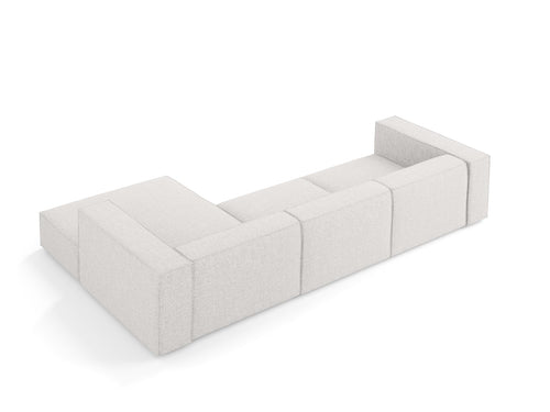 Cosmopolitan Design rechter hoekbank Arendal 4-zits, chenille, lichtgrijs - 166x284x70cm