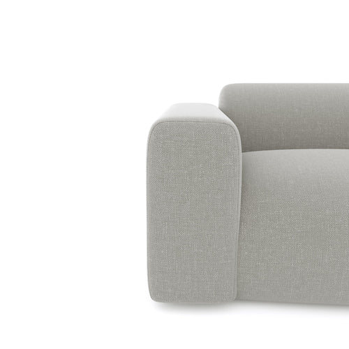 Sia Home - Fauteuil MYRA - kruisweefsel lichtgrijs 130cm