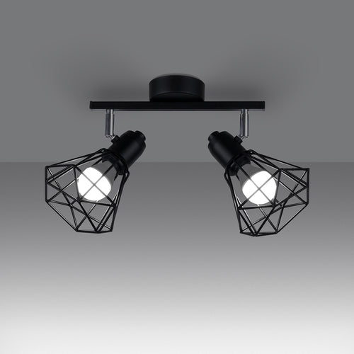 Sollux Lighting Plafondlamp ARTEMIS 2 zwart - 31x17x19cm
