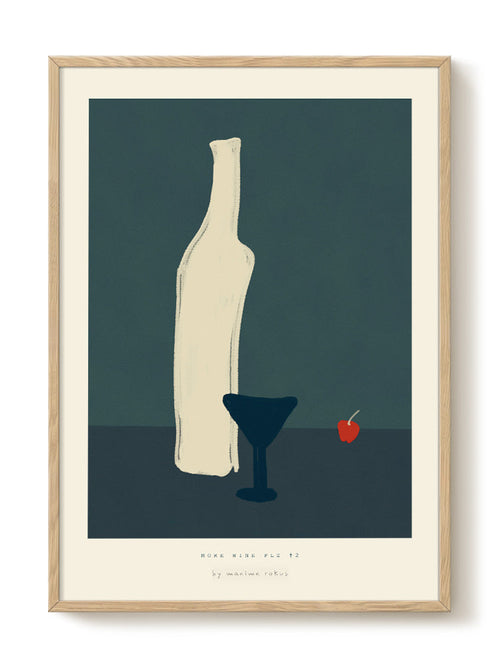 Maxime - More wine plz #2 - PSTR studio Kunst Poster - vtwonen shop