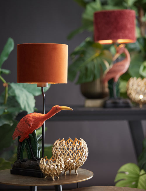 Light & Living lampenkap VELOURS - Ø25x18cm - oranje - vtwonen shop