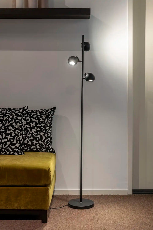 Artdelight vloerlamp Bolero - 3 lichts - 25  x 160   cm - zwart - vtwonen shop