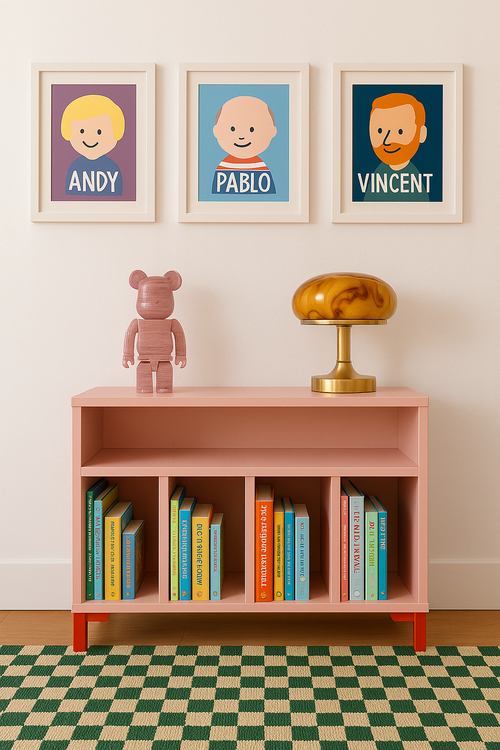 Kinderrek in roze MDF