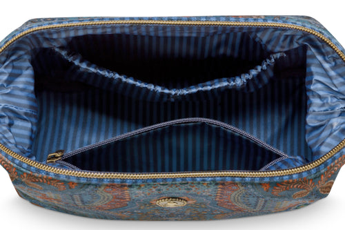 Pip Studio - Cooper Make-up Tasje Dames - Jabali - Blauw - 22.5x9.5x15cm - vtwonen shop