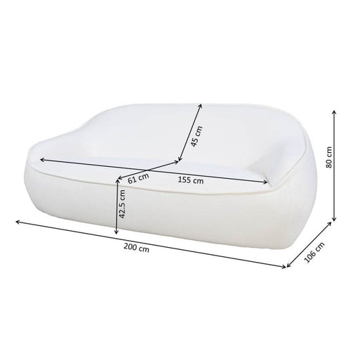 Kare Design Sofa Lumi 2-Zits creme