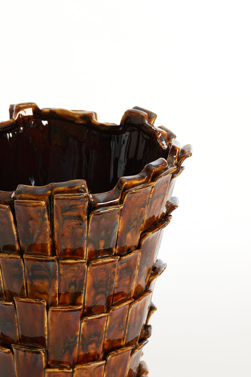 Light & Living vaas BANYA - 27.5x27x34cm - bruin